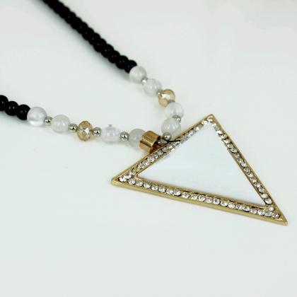 Fashion Geometry Necklace Triangle Necklace..
