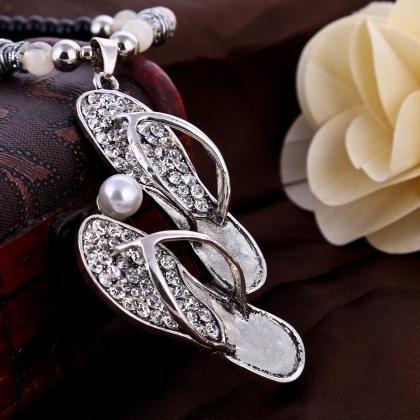 Shoes Necklace For Women,slippers Retro Slippers..