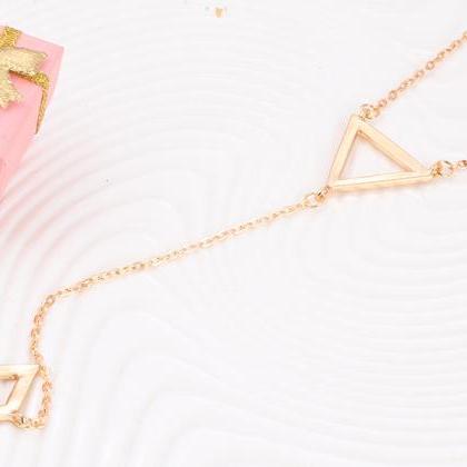 Geometric Y Chain Necklace