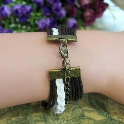 leather bracelet,leather jewelry,fr..