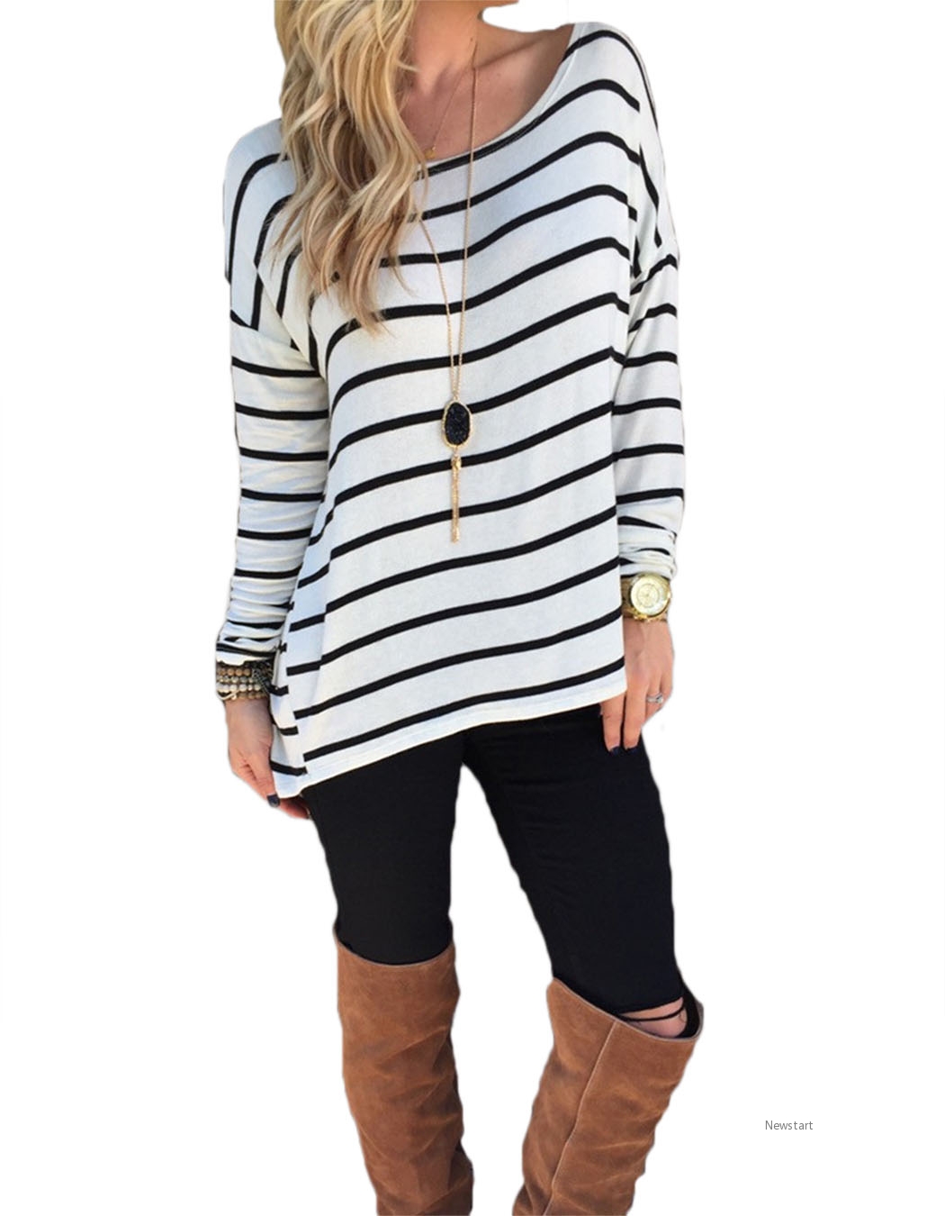 striped tops womens uk