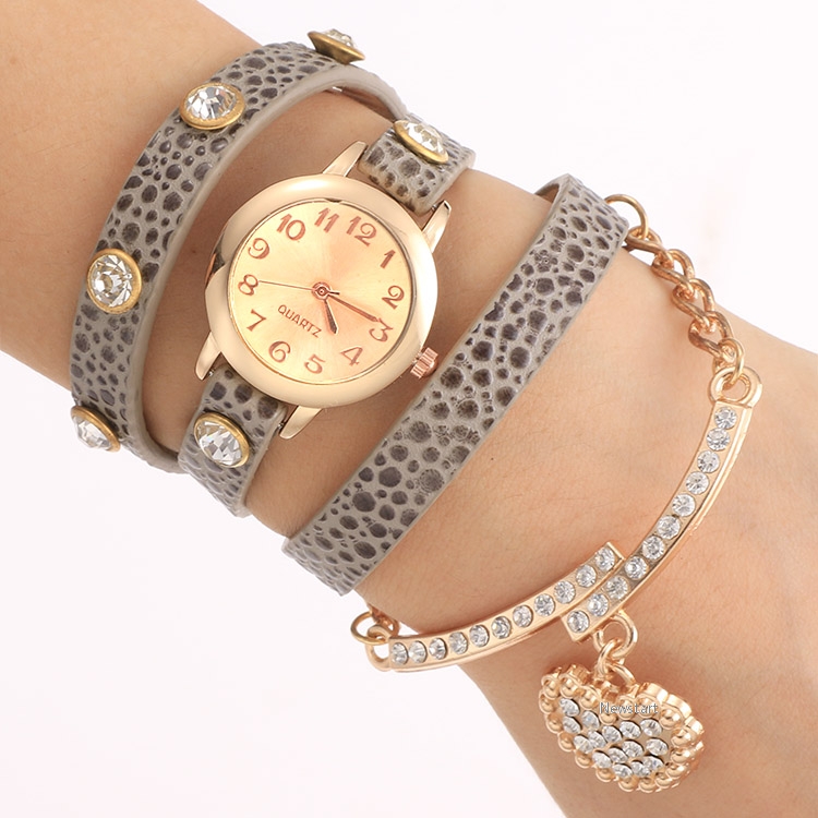Fashion Women Casual Watch Wristwatch Synthetic Leather Multilayer Quartz Watch Sv025634
