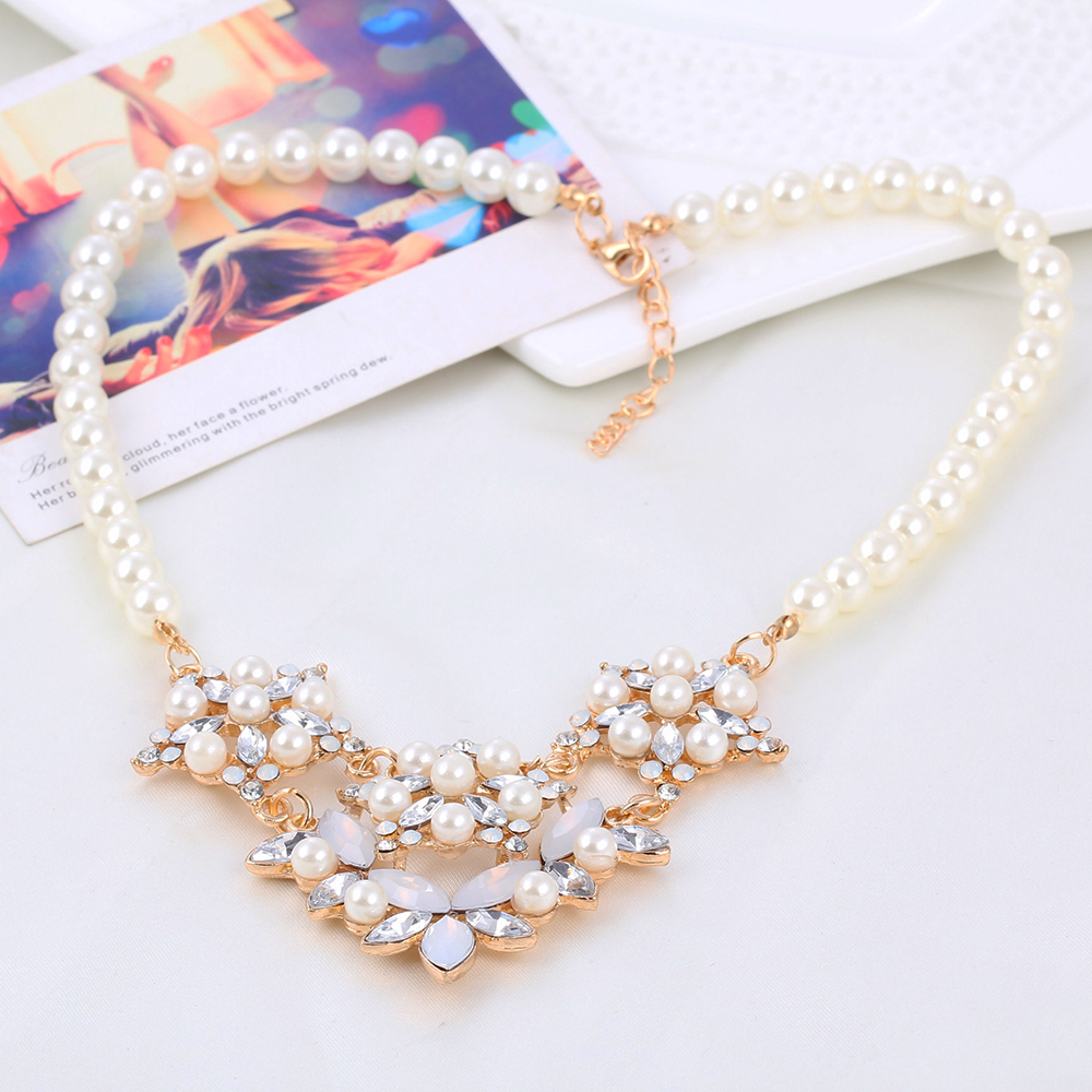 Women Short Luxury Pearls Necklace Fashionable Party Necklace Wedding Necklace 41m33