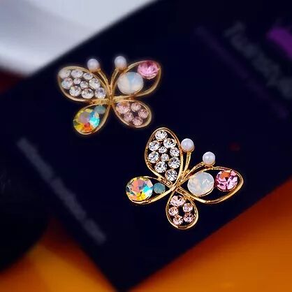 women fashion earrings,korea style korea fashion jewelry butterfly earrings