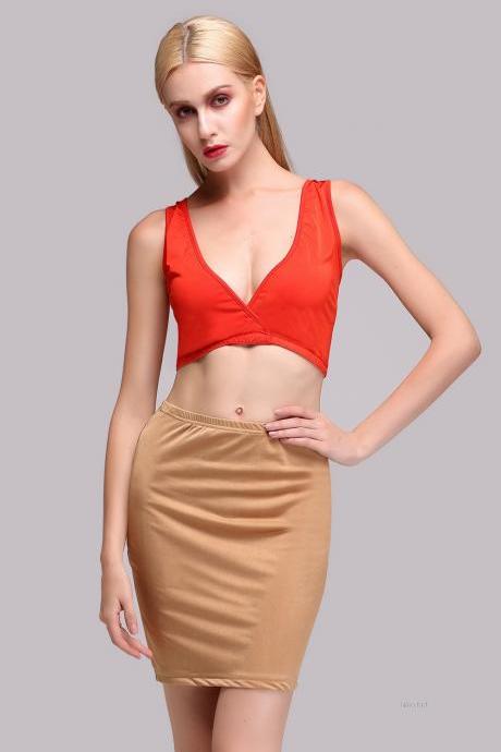 New Fashion Women's Sleeveless Sexy Slim Two-Piece Set Bodycon Tank + Skirt Set Dress SV05384