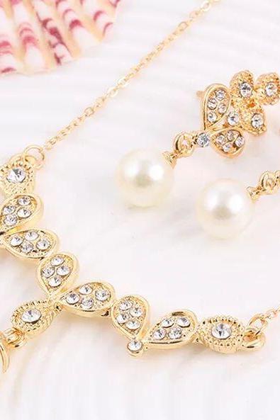 Fashion jewelry set wedding jewelry set necklace with earrings 42C50