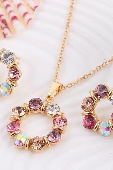 Fashion jewelry set wedding jewelry set necklace with earrings 42C51